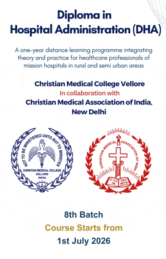 Diploma in Hospital Administration (DHA) - 8th Batch - 2026